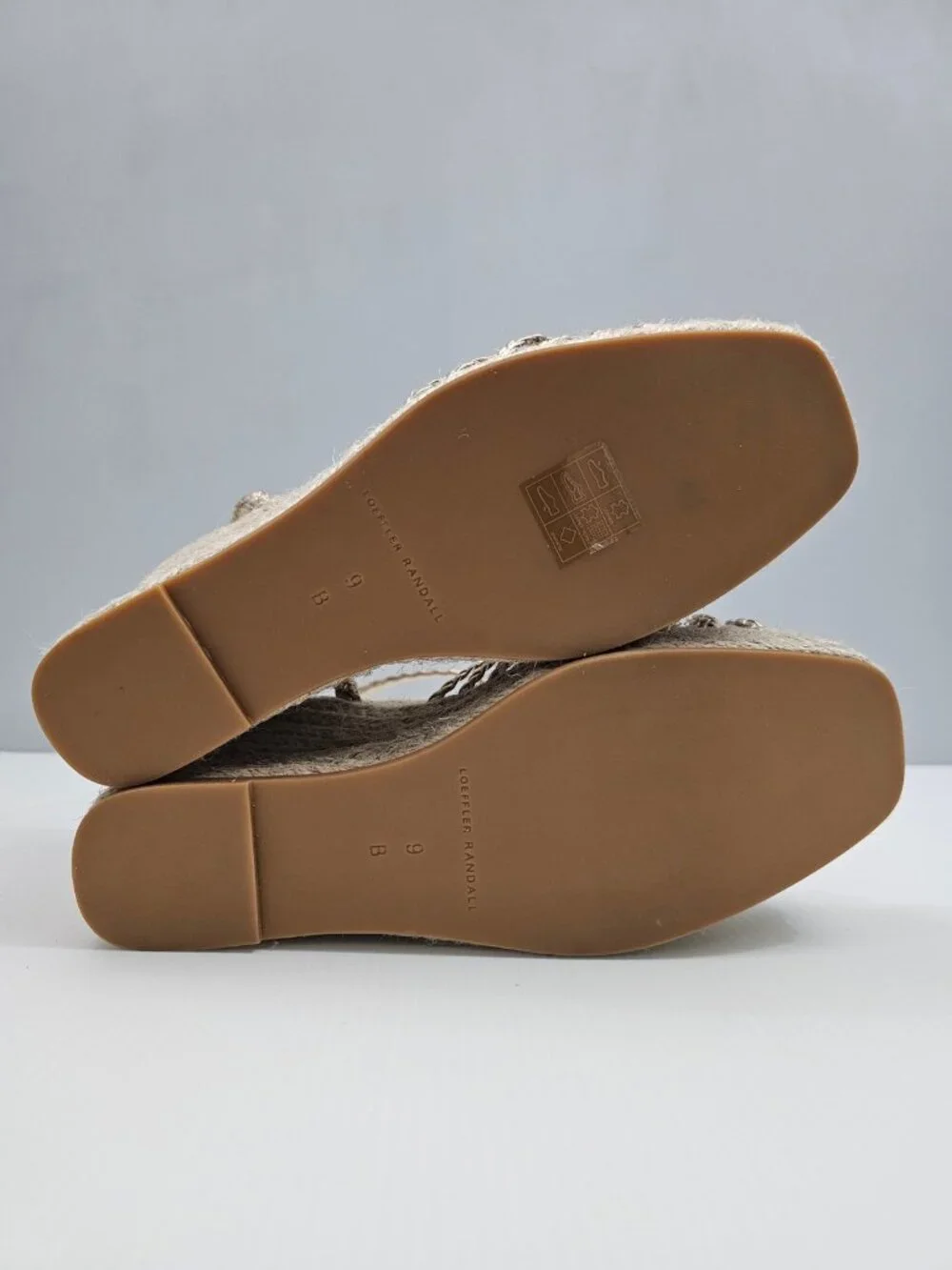 Loeffler Randall Pamela Mignon Espadrille Wedge Women 9 Champagne Knotted Sandal